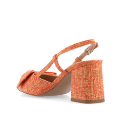 TAILYNN Wide Block Heel Pumps - Orange