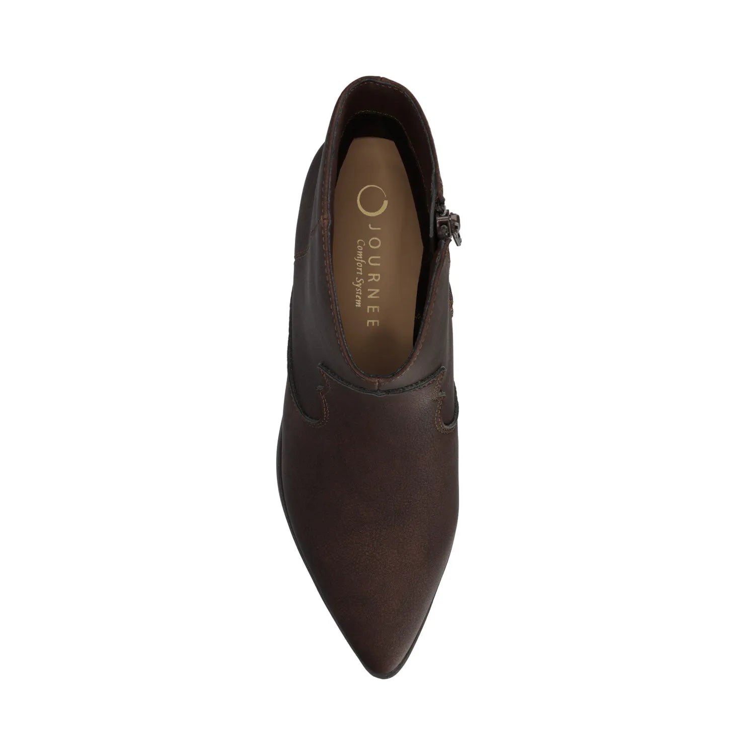 TALIAH Western Ankle Booties in Vintage Brown