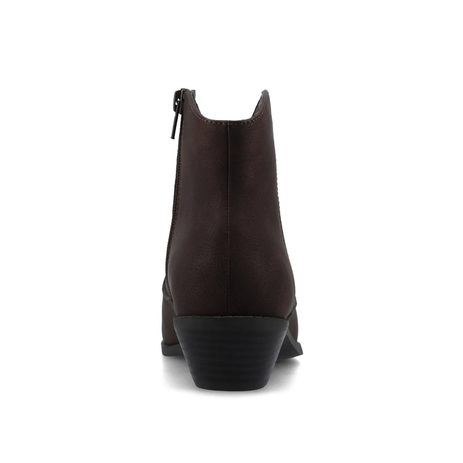 TALIAH Western Ankle Booties in Vintage Brown