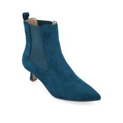TENLEE Chelsea Booties in Blue Faux Suede