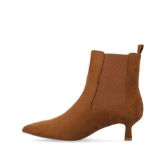 TENLEE Chelsea Booties in Wide Width - Tan Faux Suede