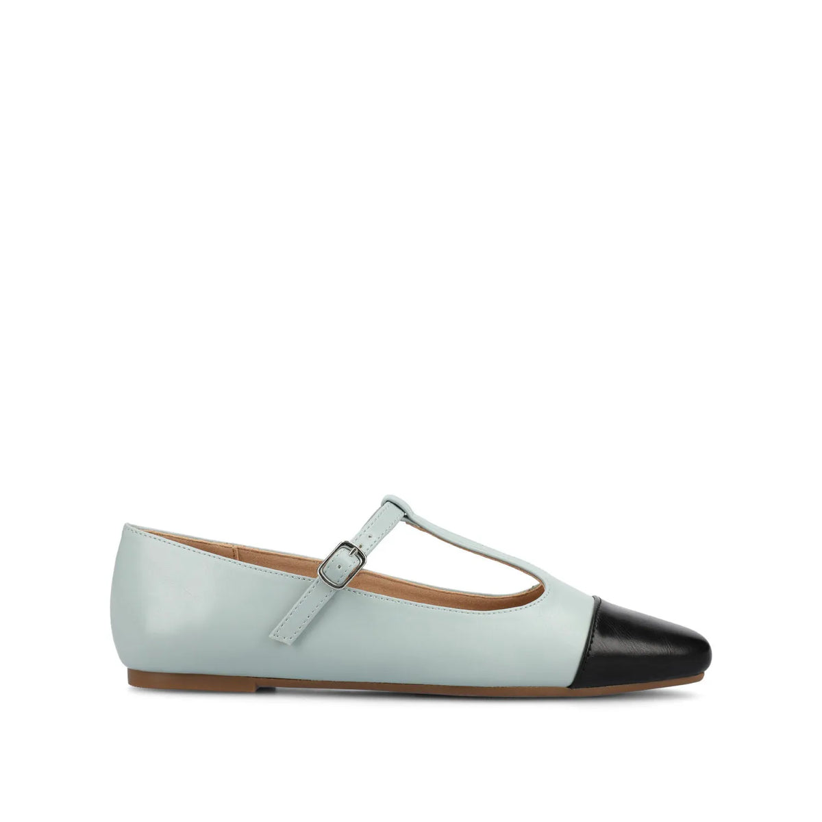 THEAH T-Strap Ballet Flats - Light Blue