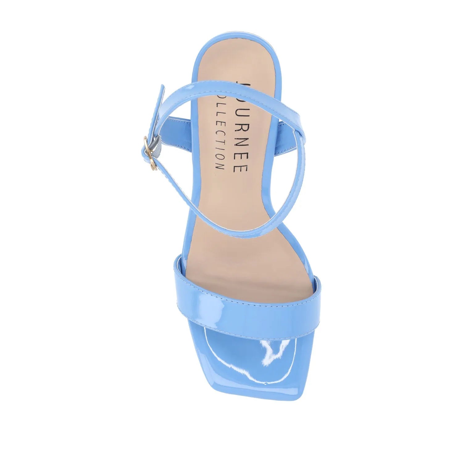 Tivona Wide Fit Vegan Leather Strappy Heels - Blue