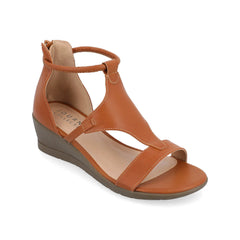 TRAYLE Vegan Leather Gladiator Sandals - Tan
