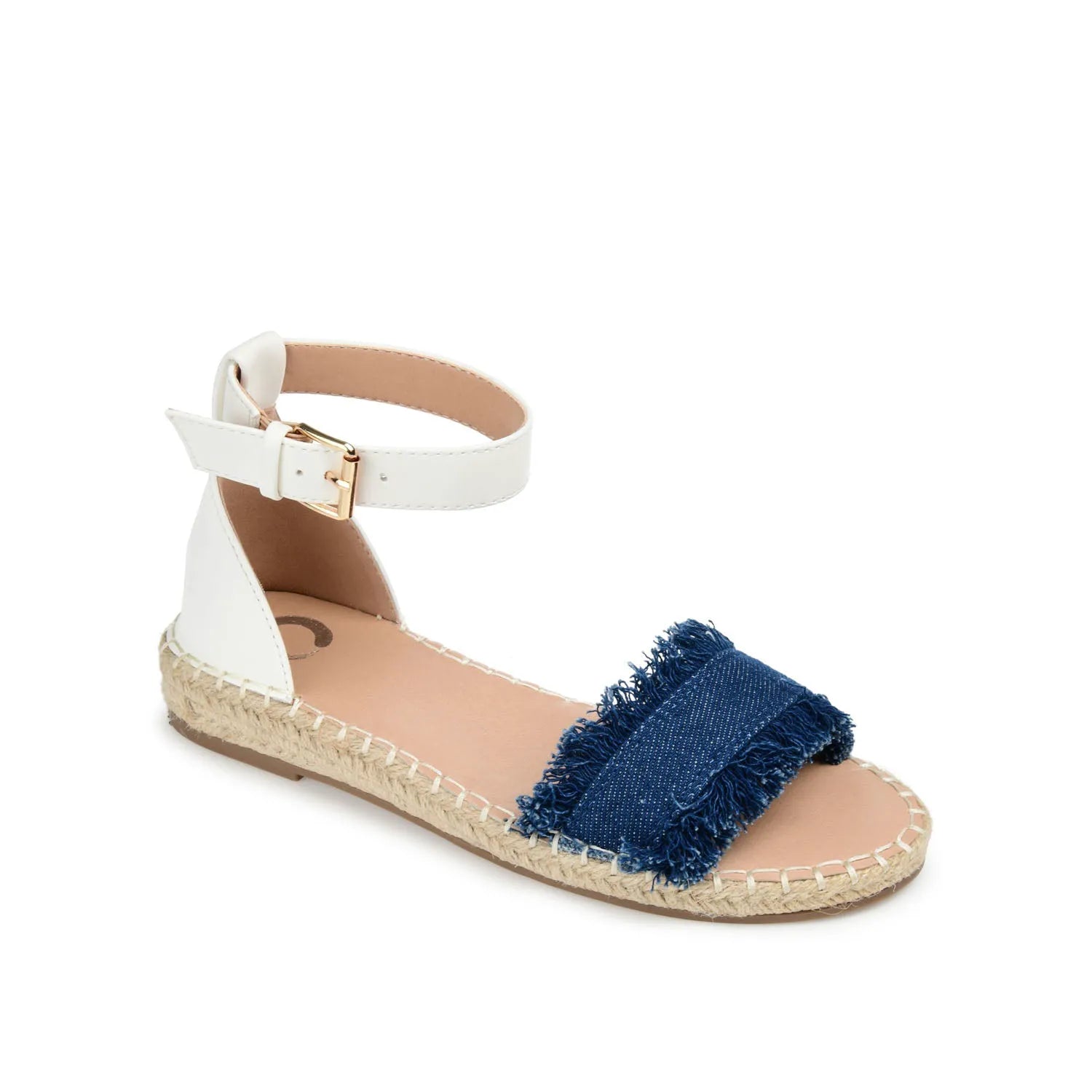 Tristeen Espadrille Sandals in Dark Denim Fabric