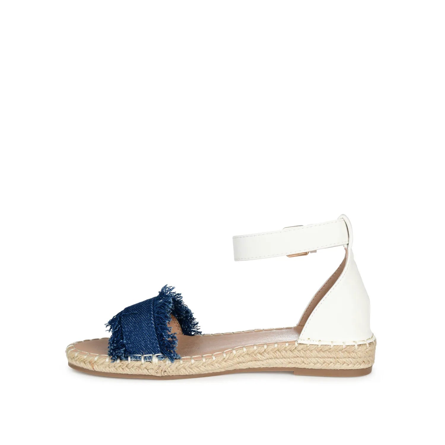 Tristeen Espadrille Sandals in Dark Denim Fabric