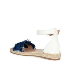 Tristeen Espadrille Sandals in Dark Denim Fabric