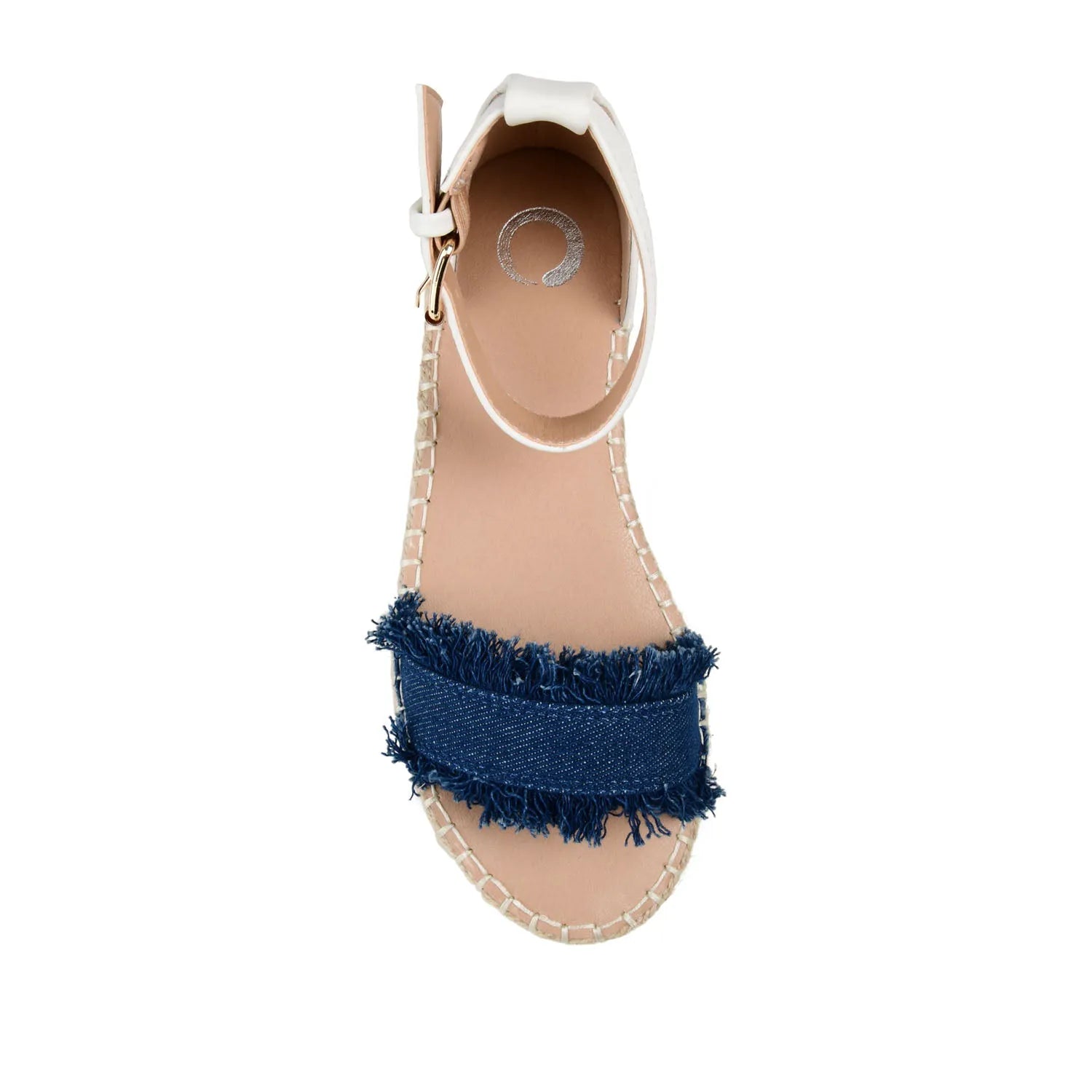 Tristeen Espadrille Sandals in Dark Denim Fabric