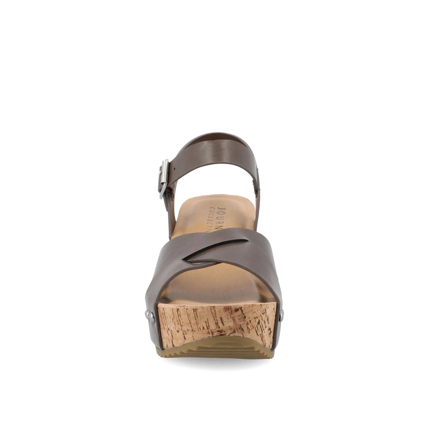 Valentina Heeled Sandals in Vegan Leather - Brown