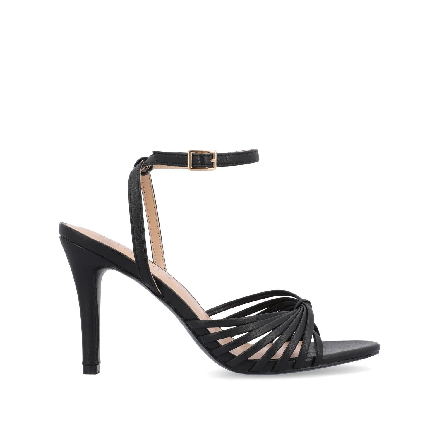 Vanita Wide-Fit Stiletto Heels in Vegan Leather - Black