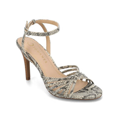 VANITA Stiletto Heels in Vegan Leather - Snake Pattern