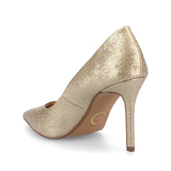 Venus Stiletto Dress Pump Heels in Patent Gold