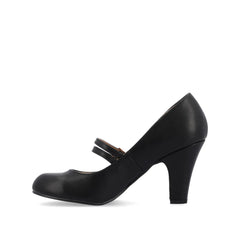 Windy Mary Jane Pump Heels in Croco - Black