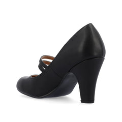 Windy Mary Jane Pump Heels in Croco - Black