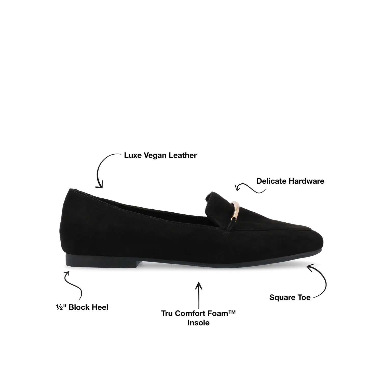 Black Faux Suede