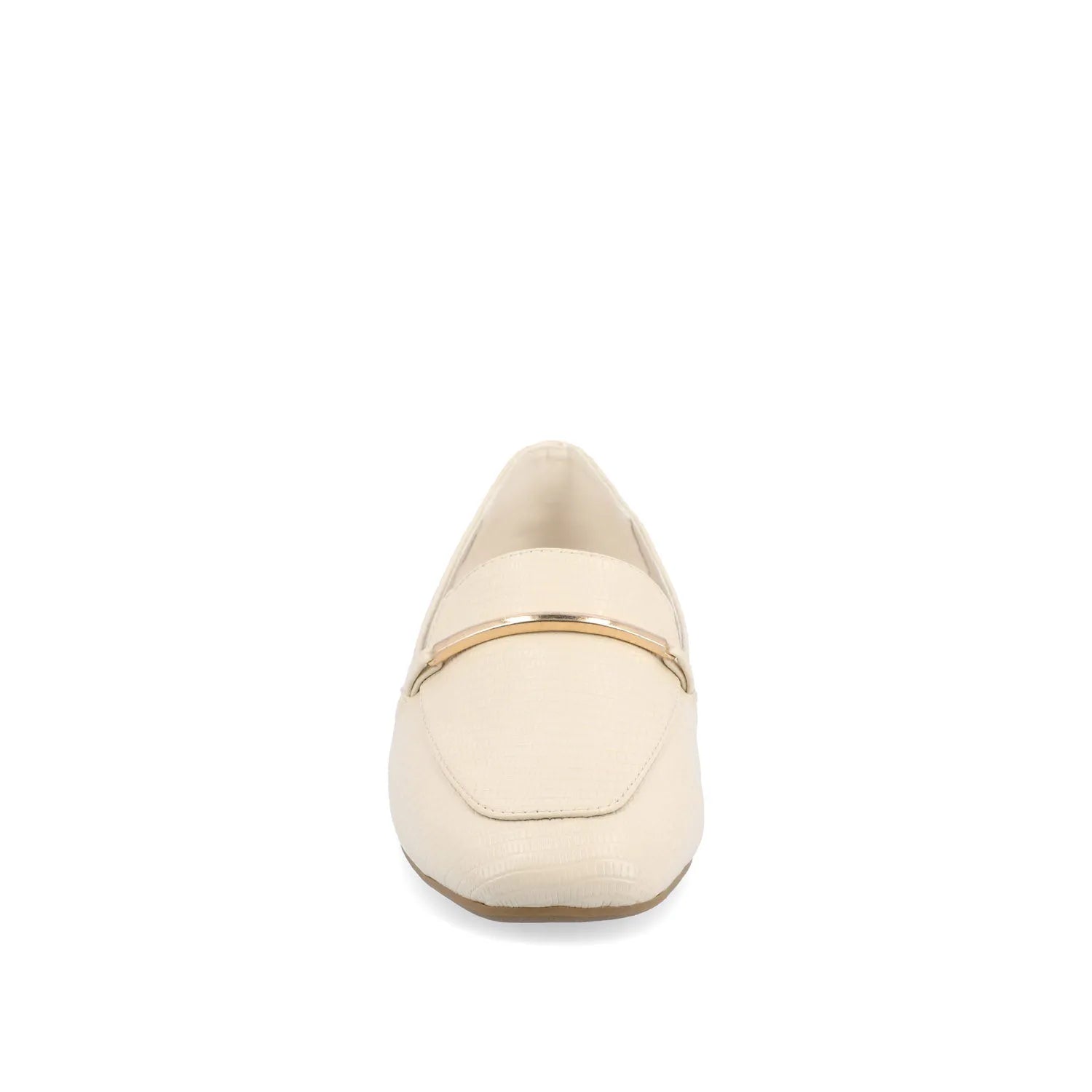 Wrenn Printed Loafer Flats in Wide - Ivory Lizard