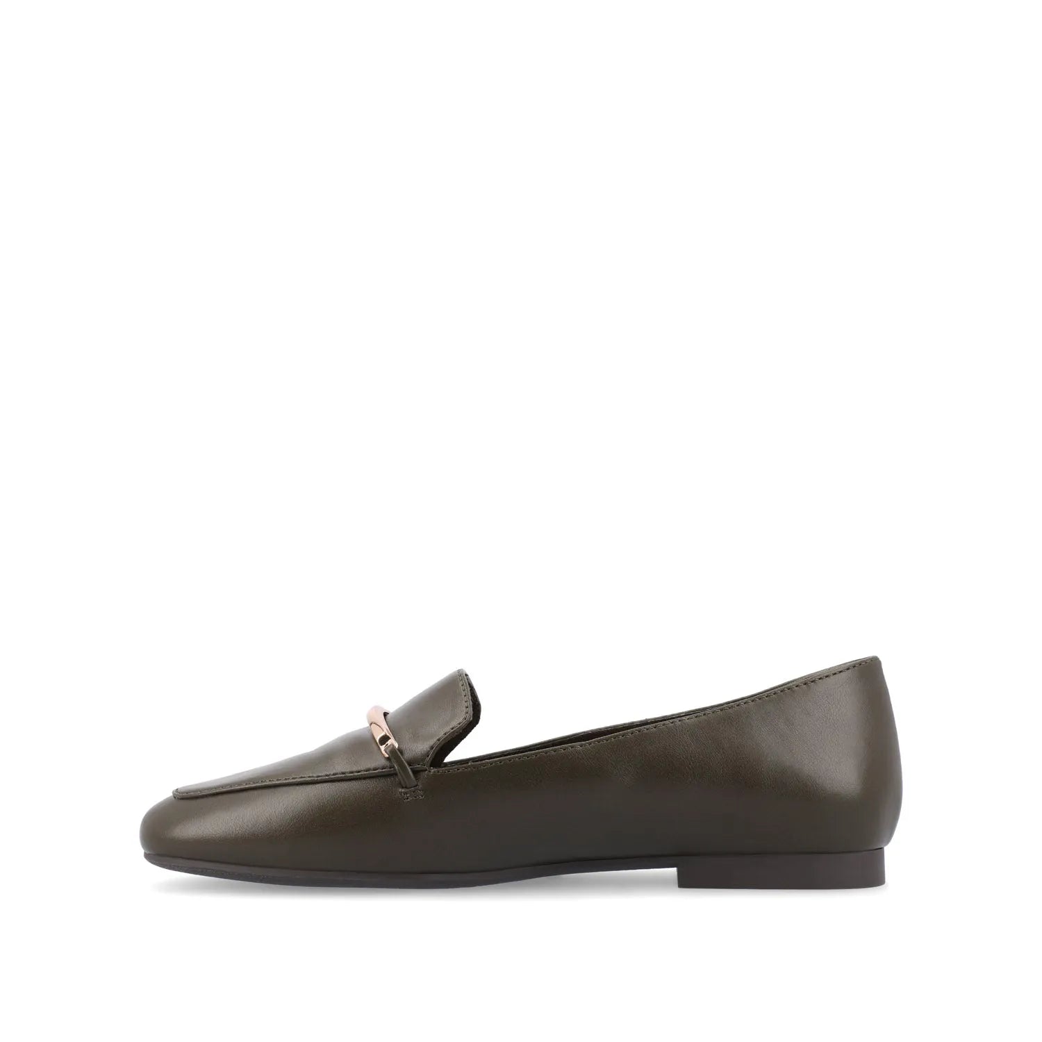 Wrenn Loafer Flats in Vegan Leather - Olive
