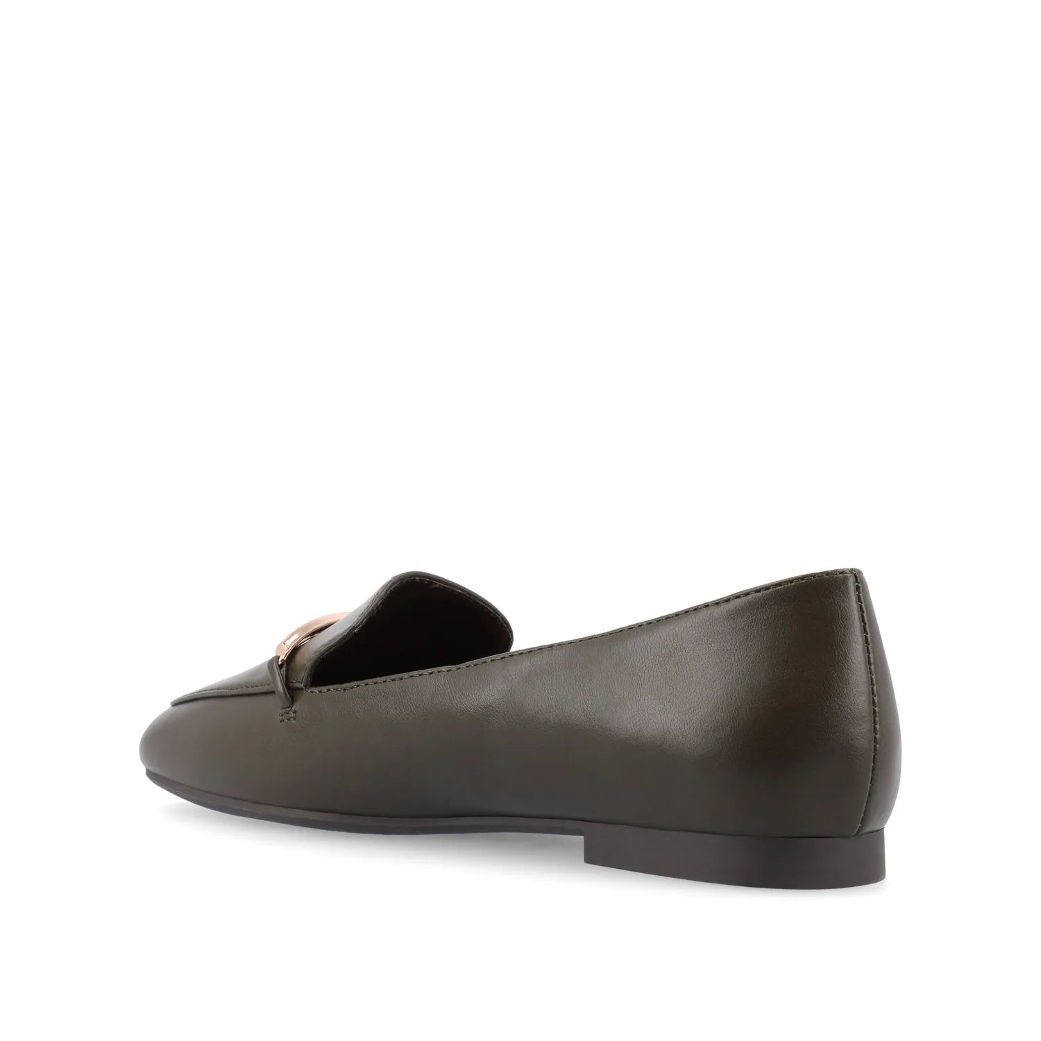 Wrenn Loafer Flats in Vegan Leather - Olive