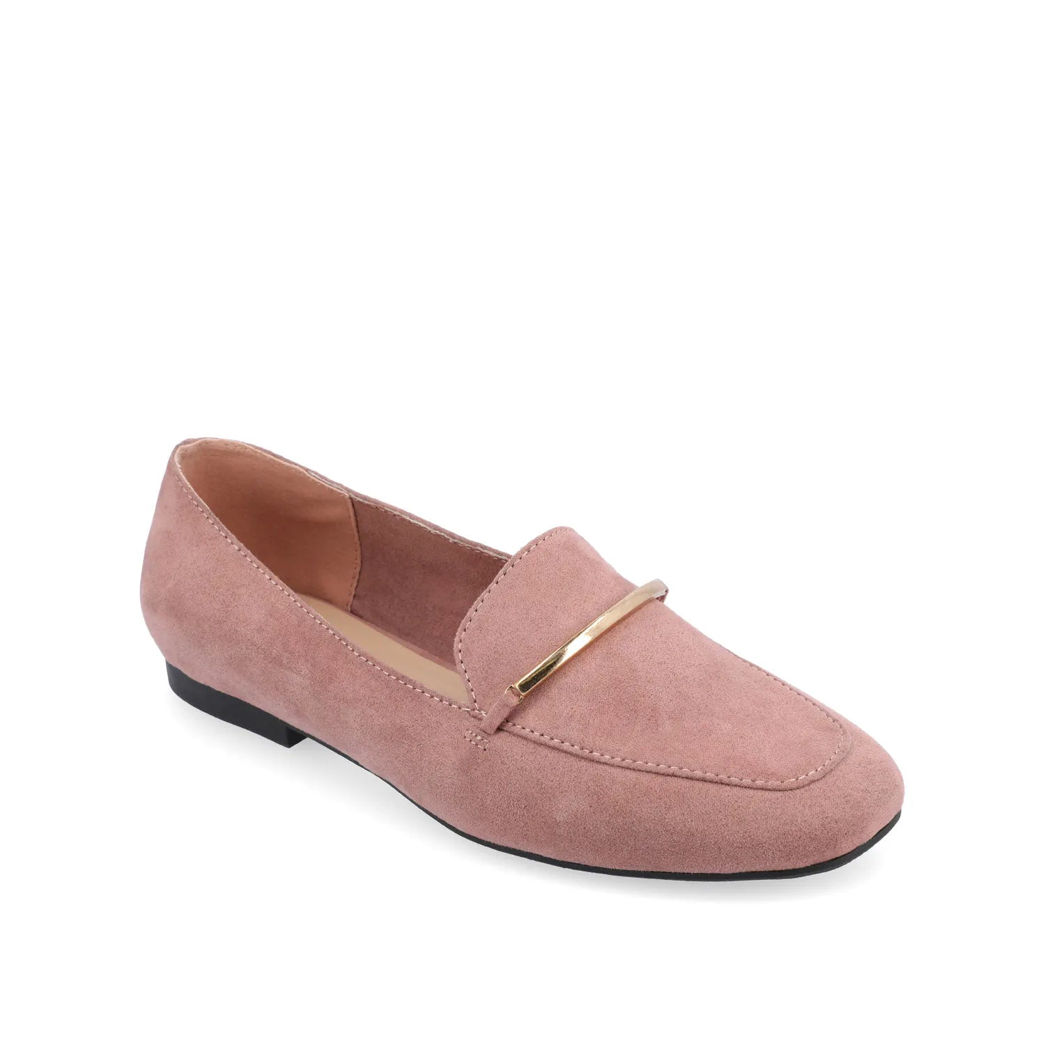 Wrenn Loafer Flats in Rose Faux Suede
