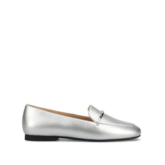Wrenn Loafer Flats in Vegan Leather - Silver