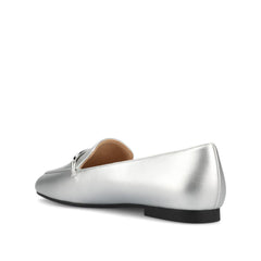 Wrenn Loafer Flats in Vegan Leather - Silver