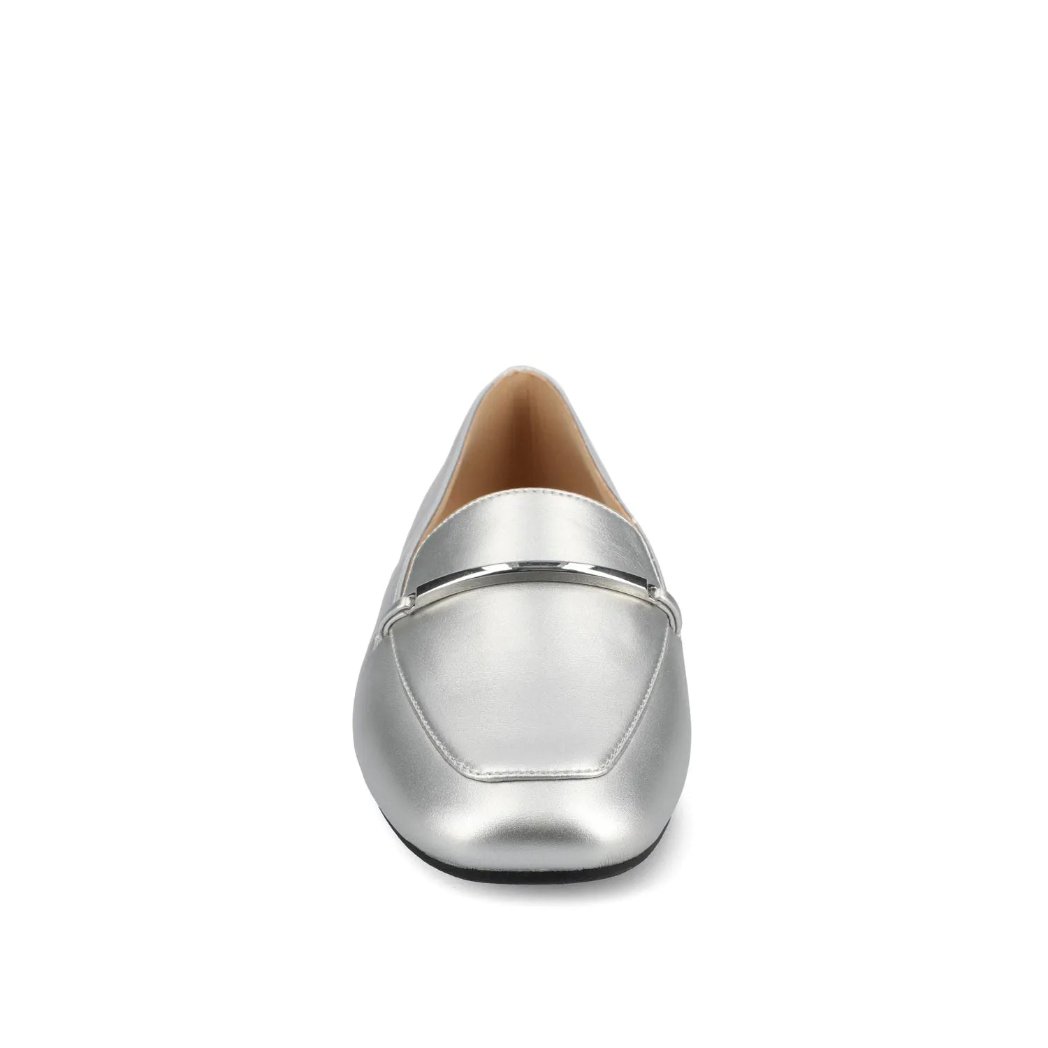Wrenn Loafer Flats in Vegan Leather - Silver