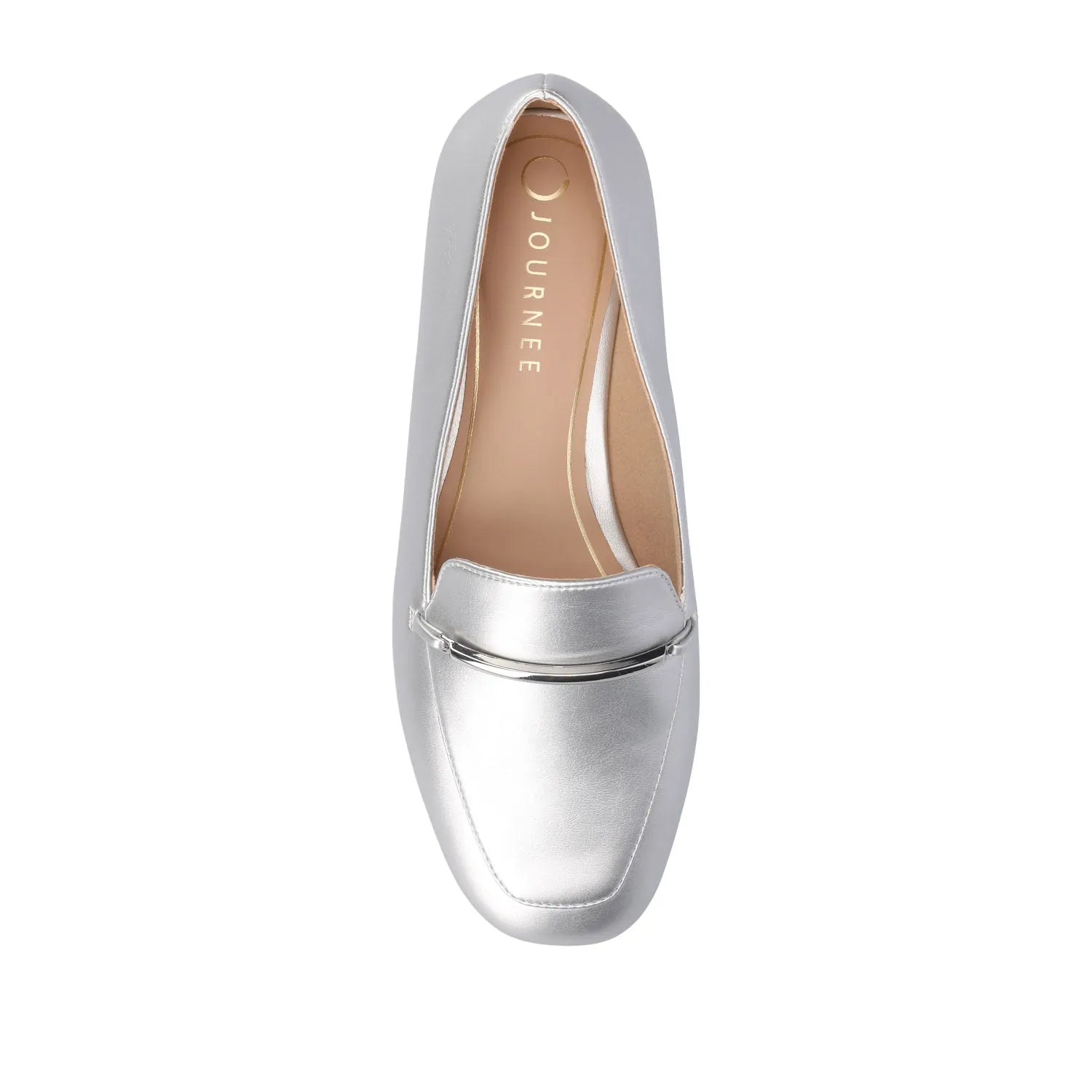 Wrenn Loafer Flats in Vegan Leather - Silver