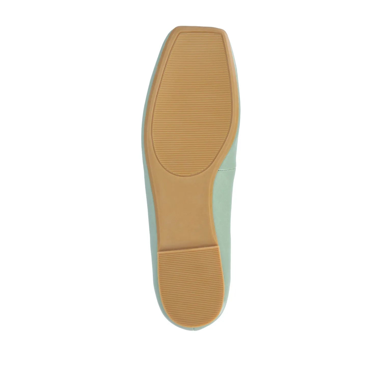 ZIMIA Square Toe Flats in Vegan Leather - Sage