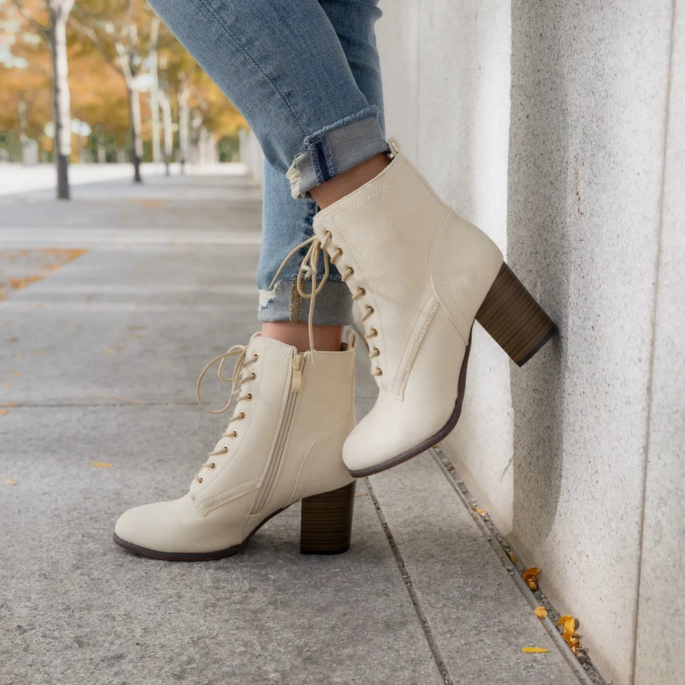 Bone Faux Suede